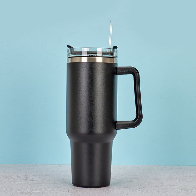 40oz Straw Coffee Insulation Cup With Handle