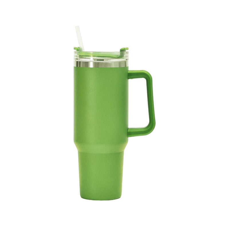 40oz Straw Coffee Insulation Cup With Handle