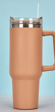 40oz Straw Coffee Insulation Cup With Handle